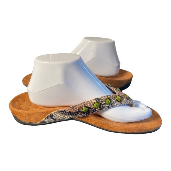 Vionic Beaded Snake Skin Bohemian Sandals 10 - Picture 7 of 14